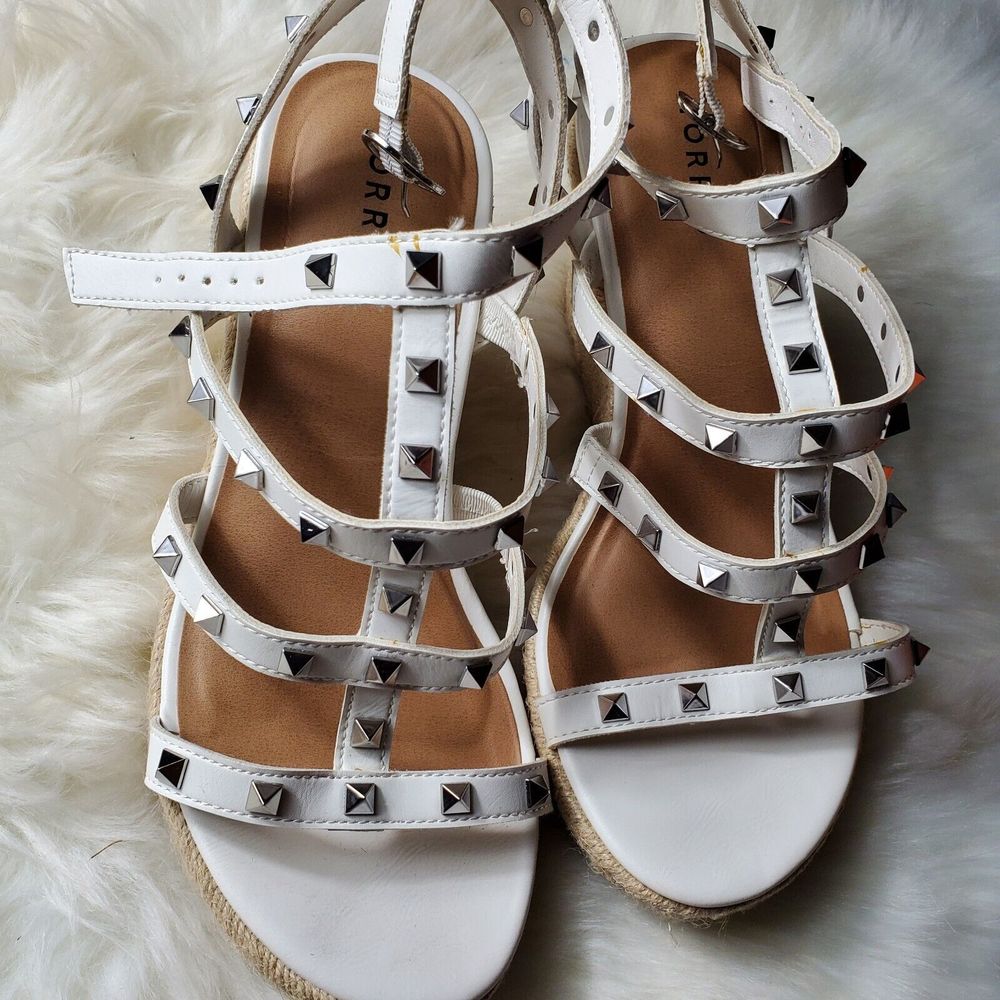 torrid White Studded Strappy Sandals
